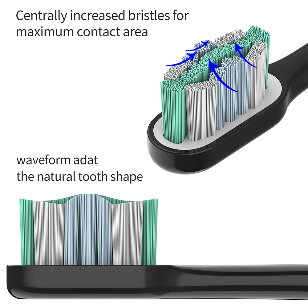 Anchor-Free Replaceable Sonic Electric toothbrush heads for Adult