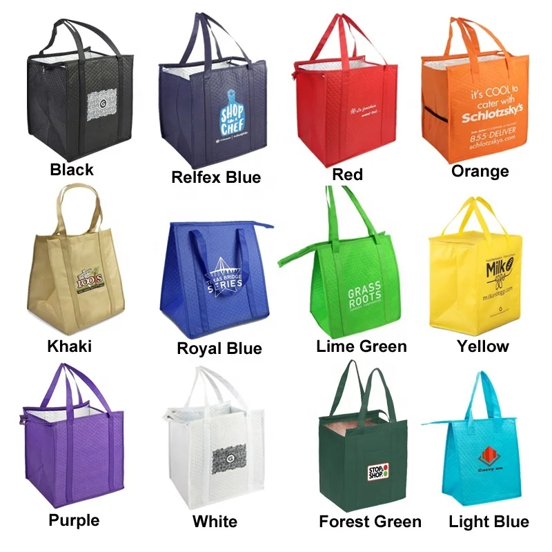 Grocery Food Delivery Extra Large Non Woven Insulated Tote Food Bag Sac ...