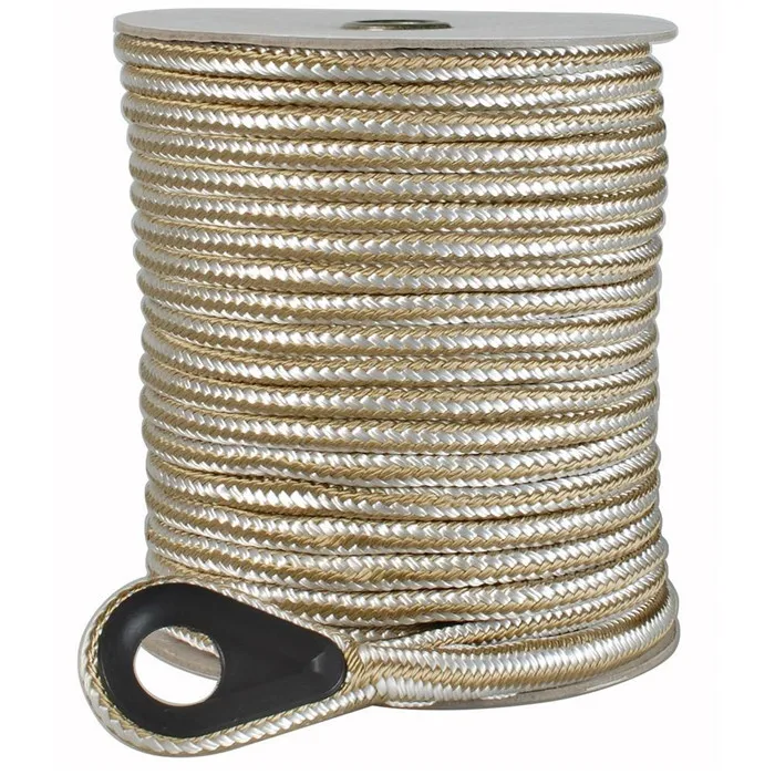 High performance customized package and size nylon/ polyester double braided anchor line rope for sailboat, yacht marine rope