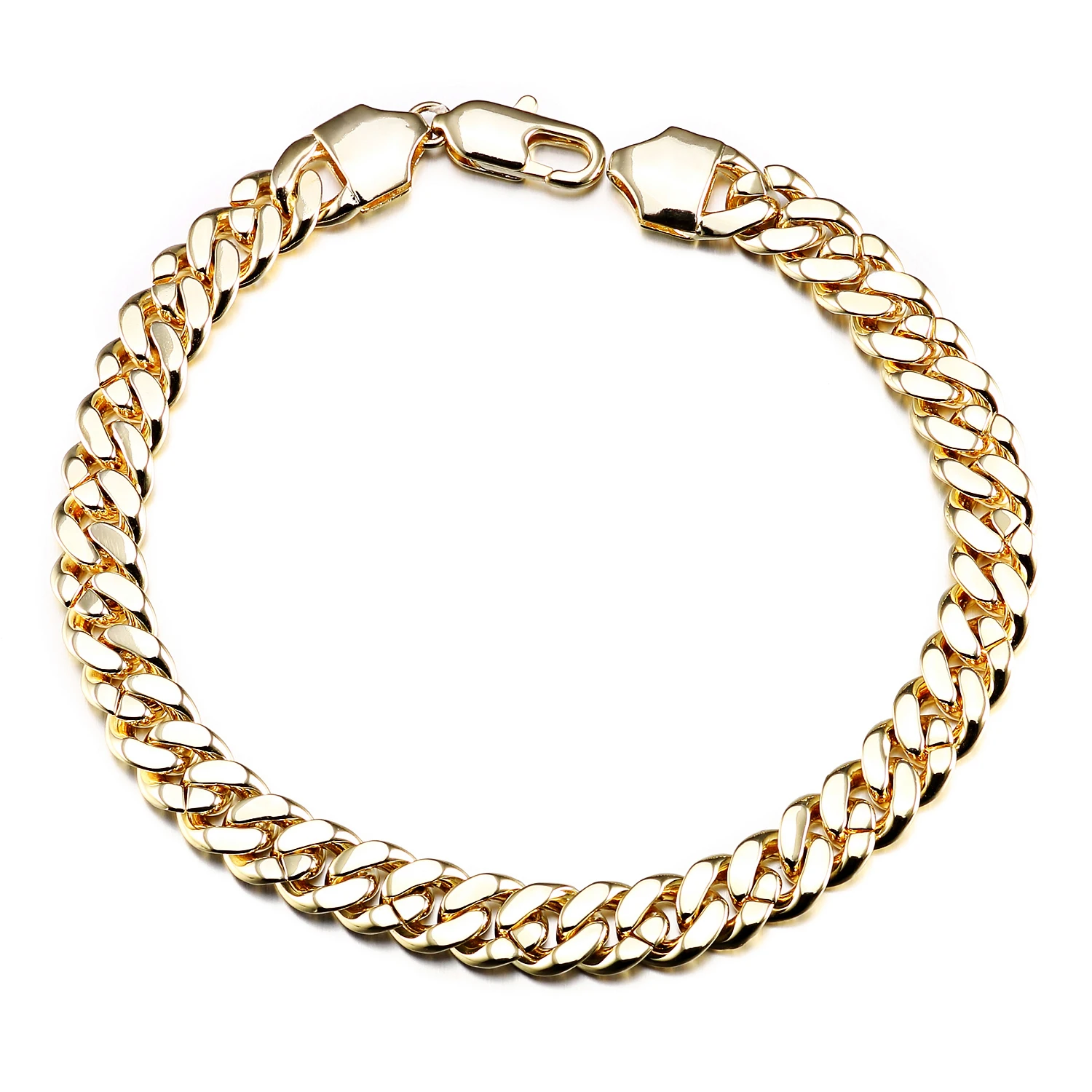 mm hiphop jewelry full iced out cuban link gold chain bracelet