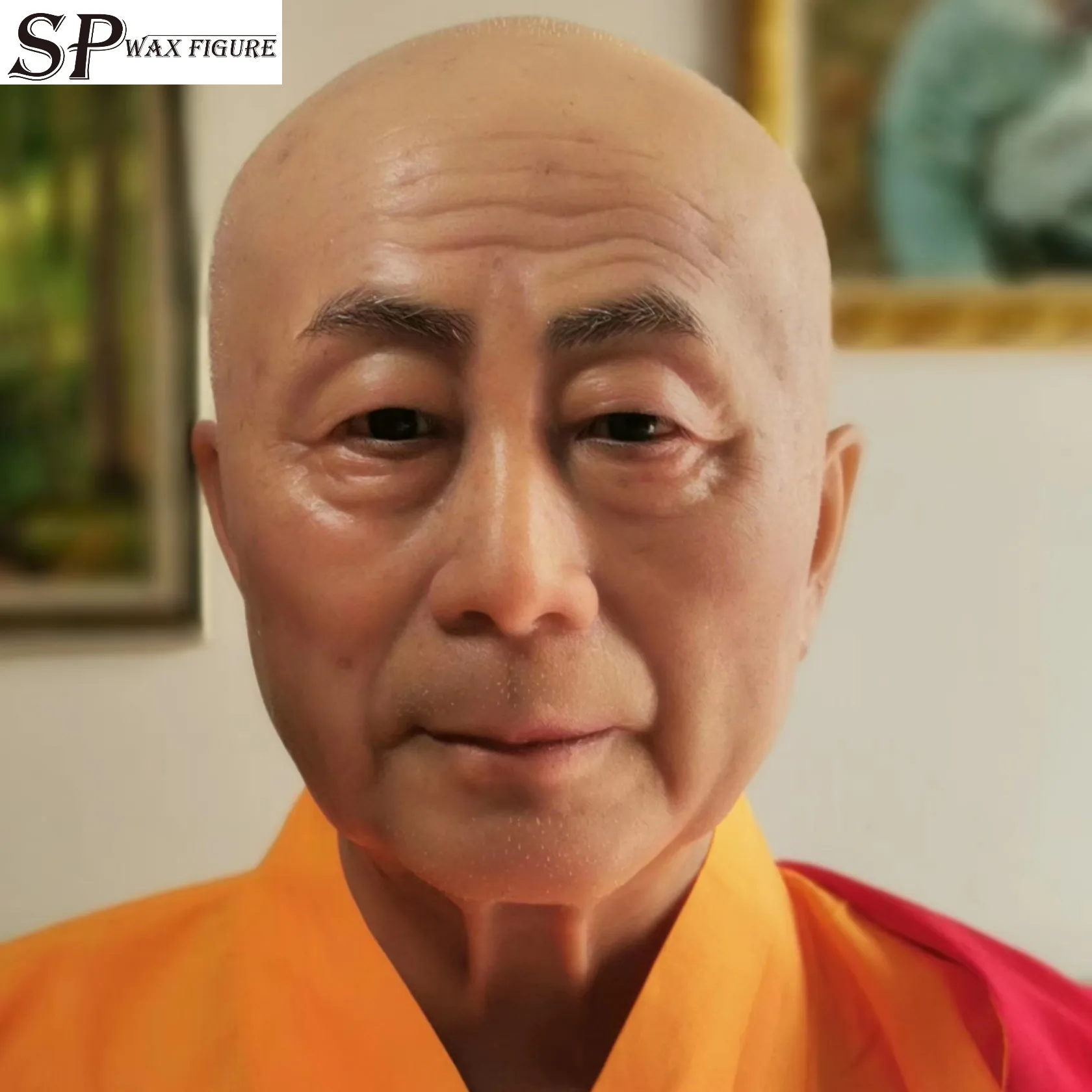 Super Realistic Living Buddha Monk Human Lifesize Silicone Wax Figure,High Simulated Wax Figure