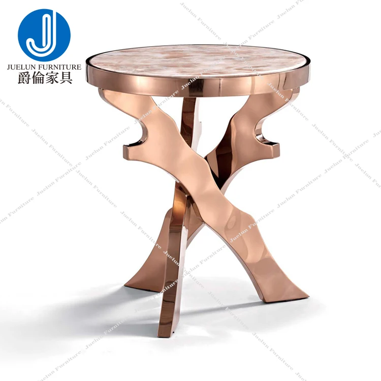 Reasonable price stainless steel home and hotel table custom end table for living room