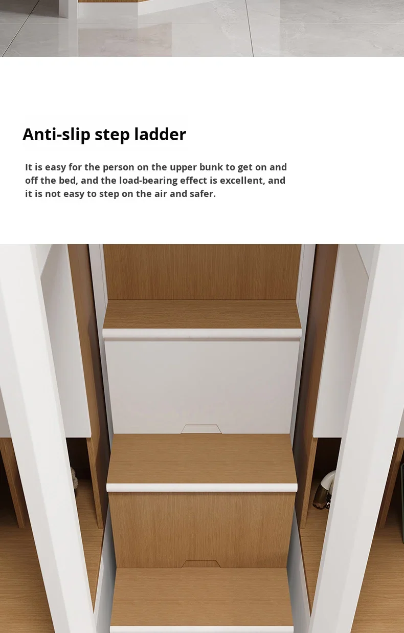 product custom free 3d design service iron upper bed and lower desk apartment dormitory metal frame bunk bed for students school-13