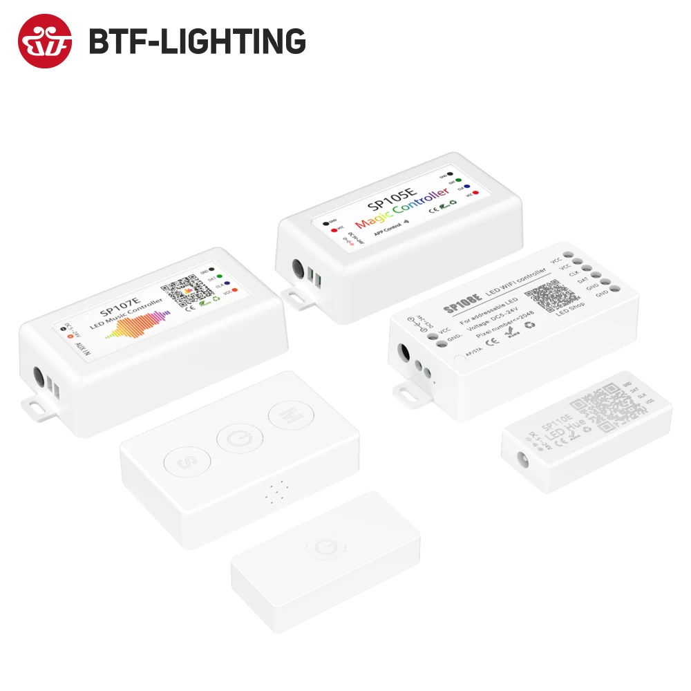 WS2812B Bluetooth WiFi Controller SP105E SP107E SP108E S110E SP601E WS2811 SK6812 Digital RGB Led Strip Controller