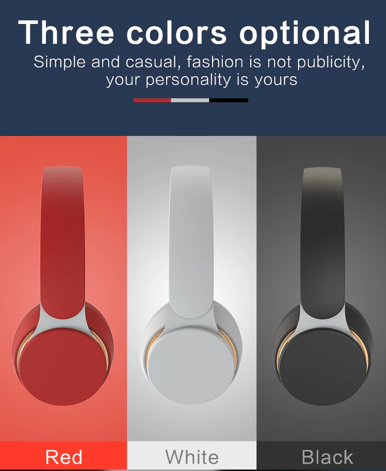 Bests Headband Earphones Wireless Music Stereo Earphone Wireless Blue Tooth Headset Noise Cancelling - ANKUX.COM