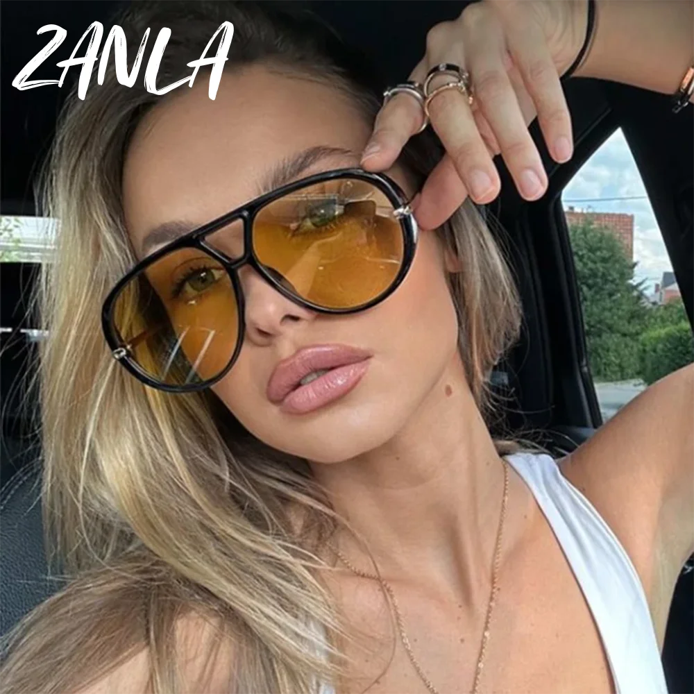 ZANLA ZLKD8070 - Fashion Punk Big Pilot Sunglasses for Women