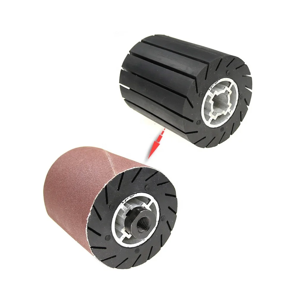 90*100*19mm Rubber Drum Polishing Wheel Roller Sanding Bands with M14