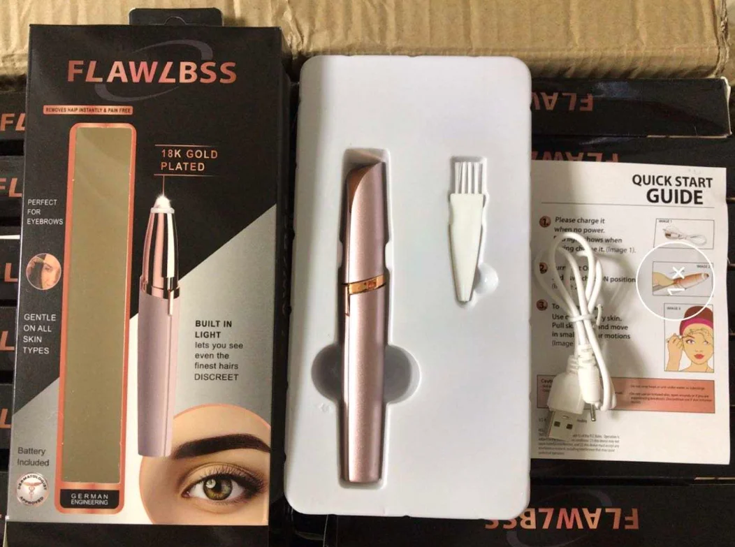 Potable Electric Eyebrow Trimmer Makeup Painless Eye Brow Epilator Mini