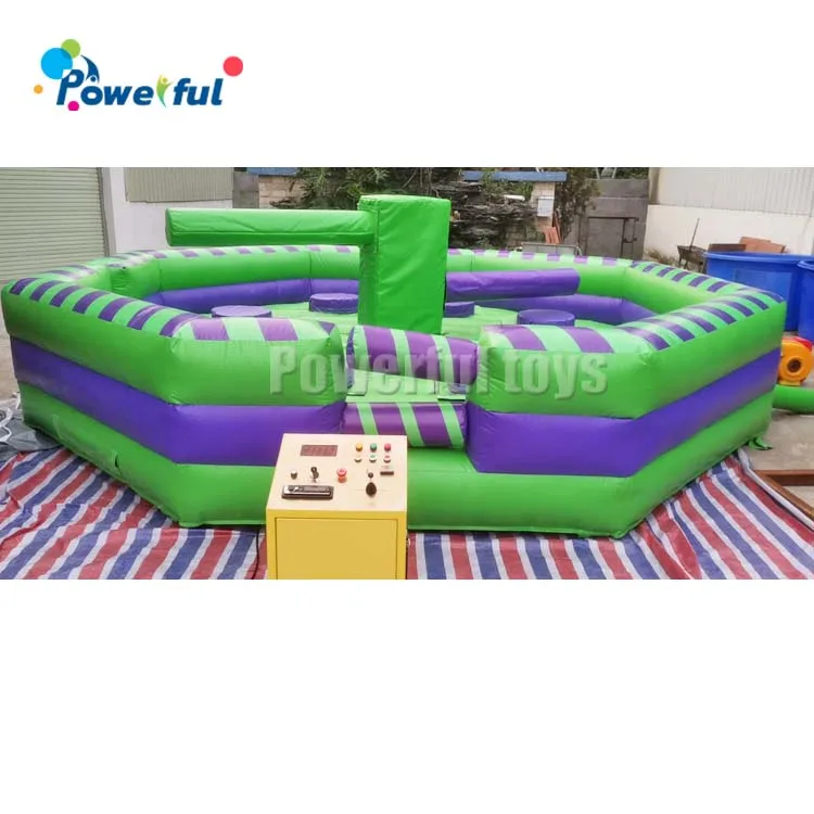 8 Person last man standing  Inflatable Wipeout Game Total Wipeout Trampoline Jump