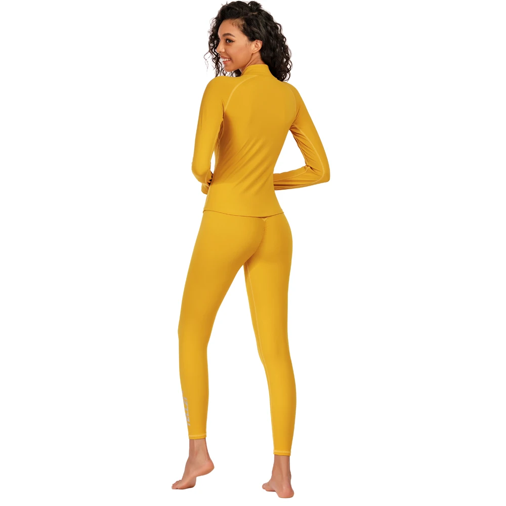 Yoga Pants And Jacket Sets Long Sleeve Yoga Sets Fitness Women Black