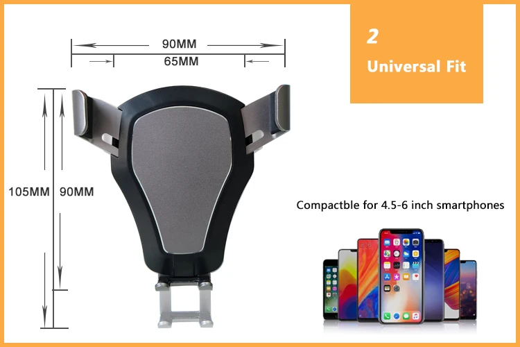 gravity universal car phone holder support for car mount holder