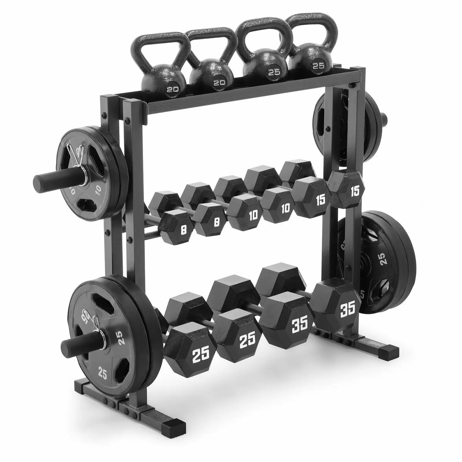 Olympic Dumbbell Rack Gym Plates Stand Fitness Equipment Weight Lifting Storage 