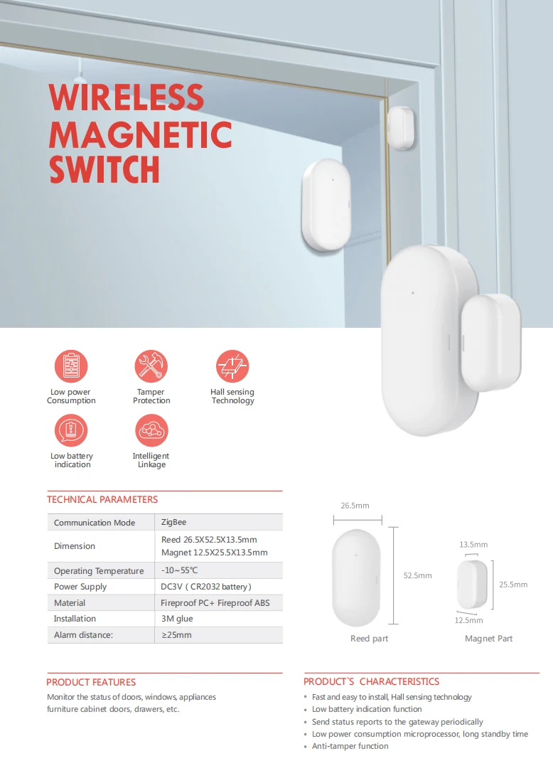 2020 hot smart home products Wireless PIR motion detector - ANKUX.COM