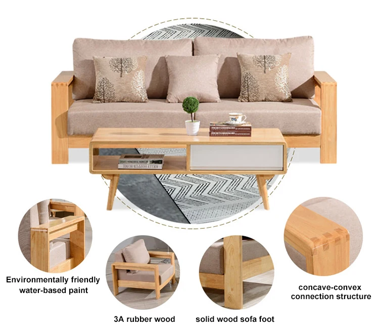 Best Nordic wooden living room furniture sofa home decor ideas sofa