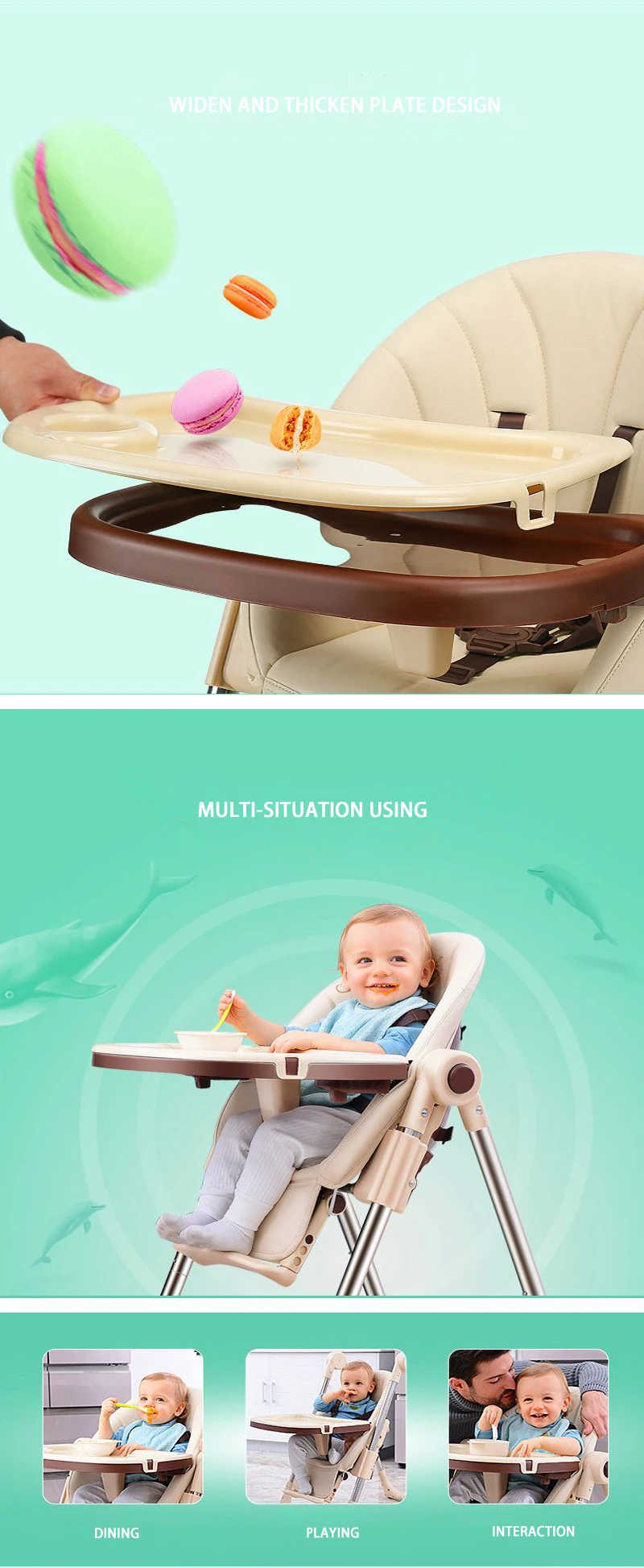 Multi Functional Foldable And Portable Ding Chair Baby Feeding Chair