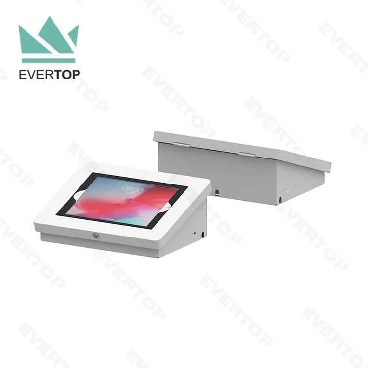 Lst16b Metal Key Lockable Case Desk Top For Ipad Tablet Enclosure