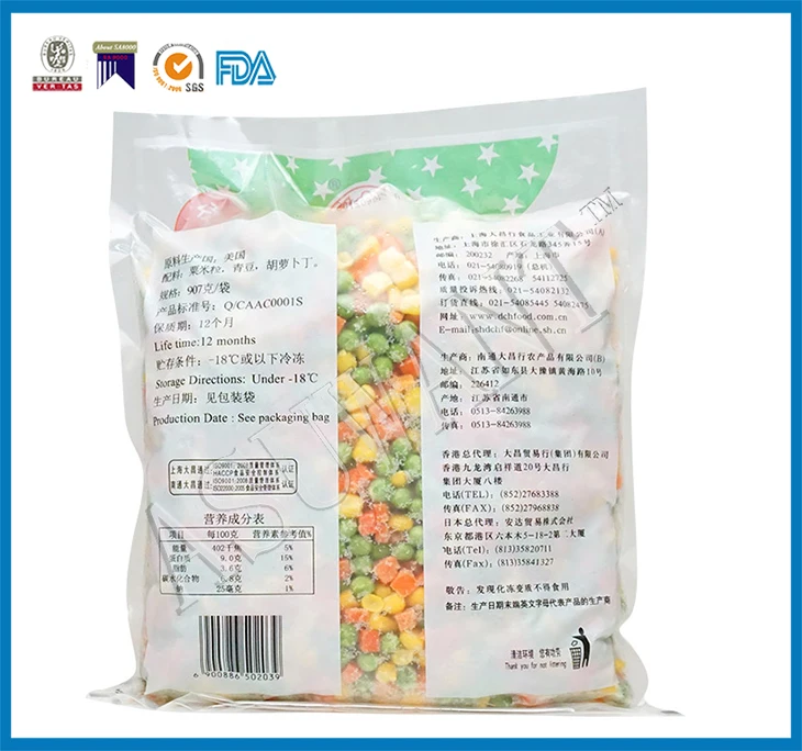 Download Cheap Price Frozen Mixed Vegetables Packaging Bags With Handle - Buy Frozen Mixed Vegetables ...
