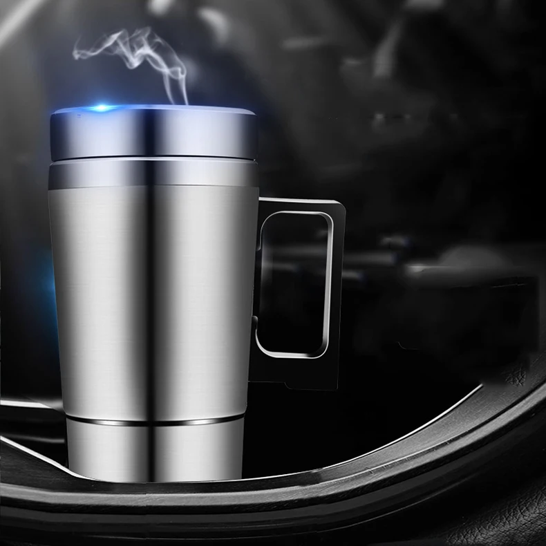 High Quality Car Electric Heat Cup Travel Coffee Heat Cup Aluminum