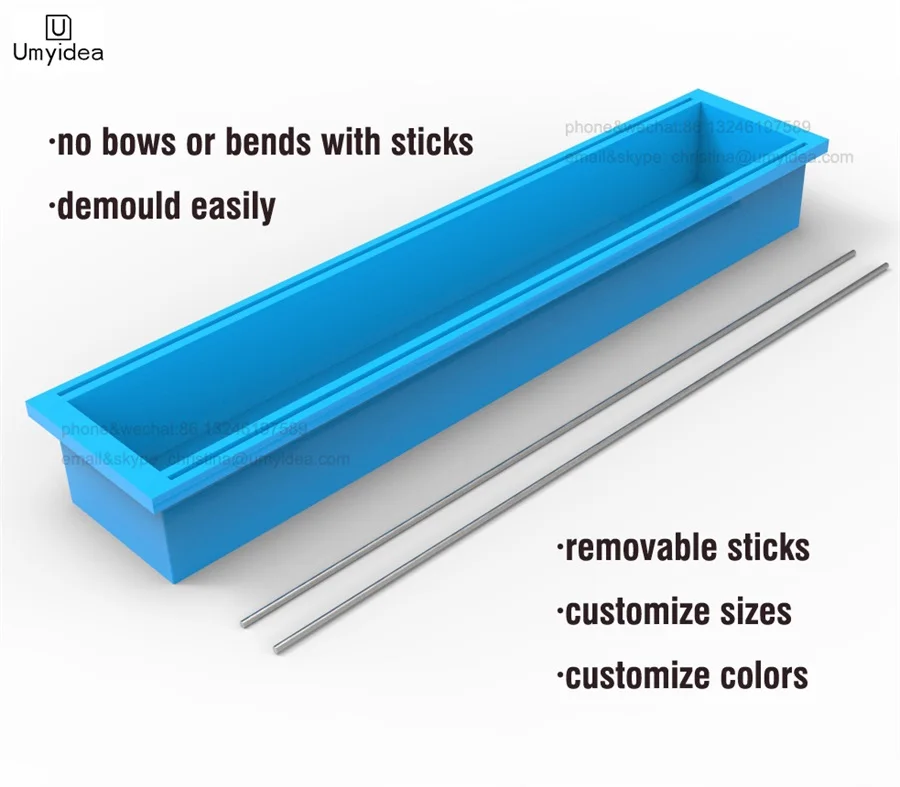 Mold Revolution Silicone Plastic Soap Loaf Mold Tray Rectangle,Silicone