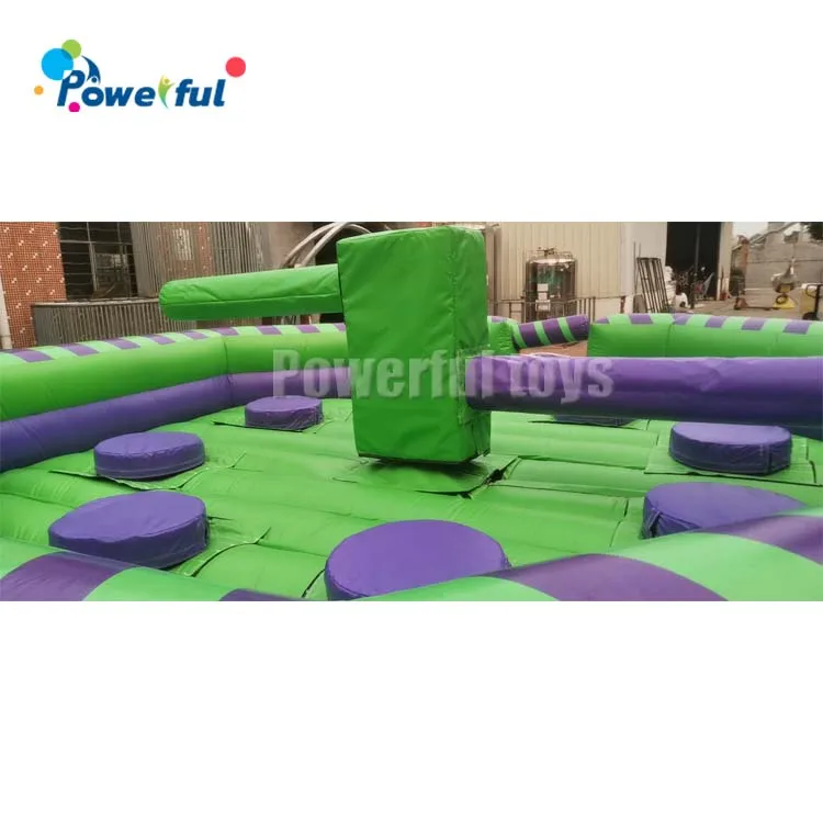 8 Person last man standing  Inflatable Wipeout Game Total Wipeout Trampoline Jump