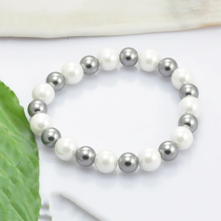 Fashion Women Plastic Handmade Beaded Faux Pearl Bracelets Handmade Beaded Faux Pearl Bracelets