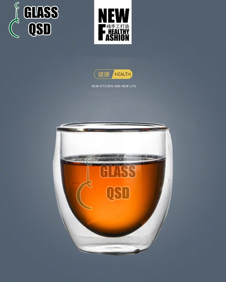Eco-friendly Double Wall Glass Cup With High Borosilicate Glass 1banner