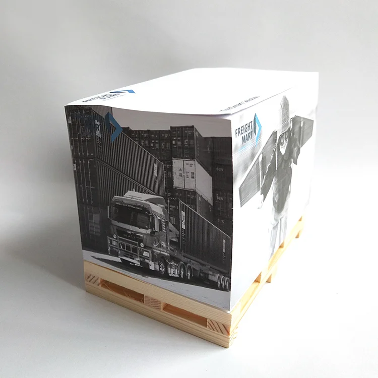 Custom Sticky Note Cube with Wooden Pallet for Promotions