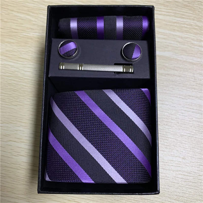 Inventory Polyester Silk 8cm Neckties Set With Gift Box For Men Buy