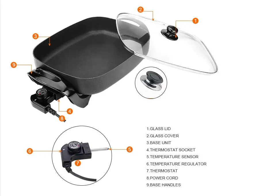 Black+Decker Electric Skillet, with Temperature Regulator SK1212B