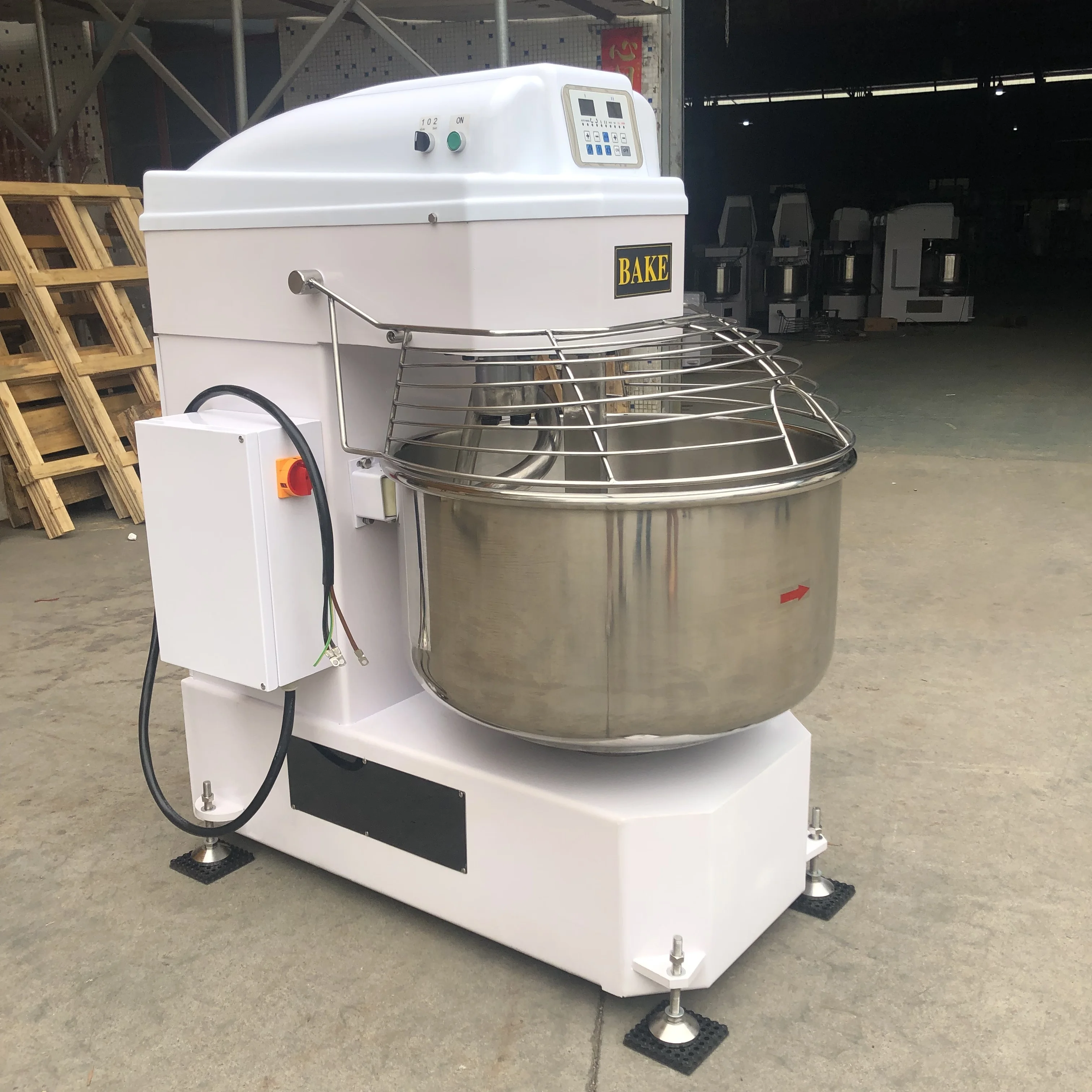 Commercial 50kg Spiral Bread Dough Mixer For Pizza Making With 2 Years