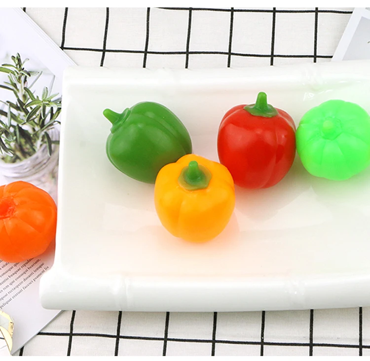 New Artificial Simulation Food Vegetables Fruits Pu Red