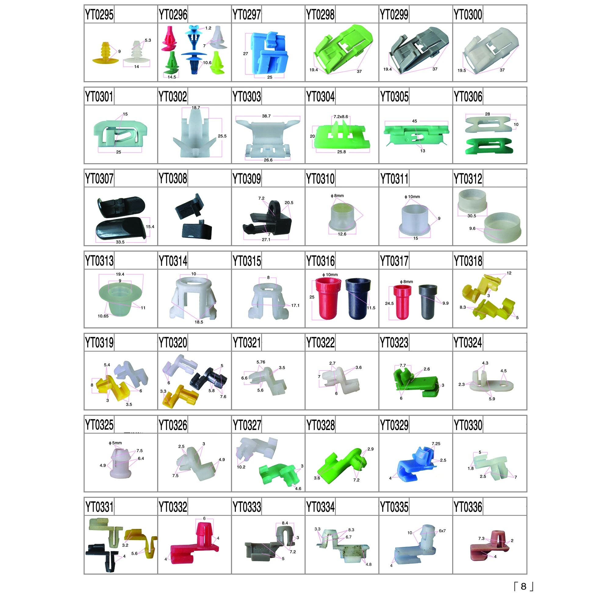 Universal Auto Plastic Clips Car Door Trim Clips Push Type Clip For Car