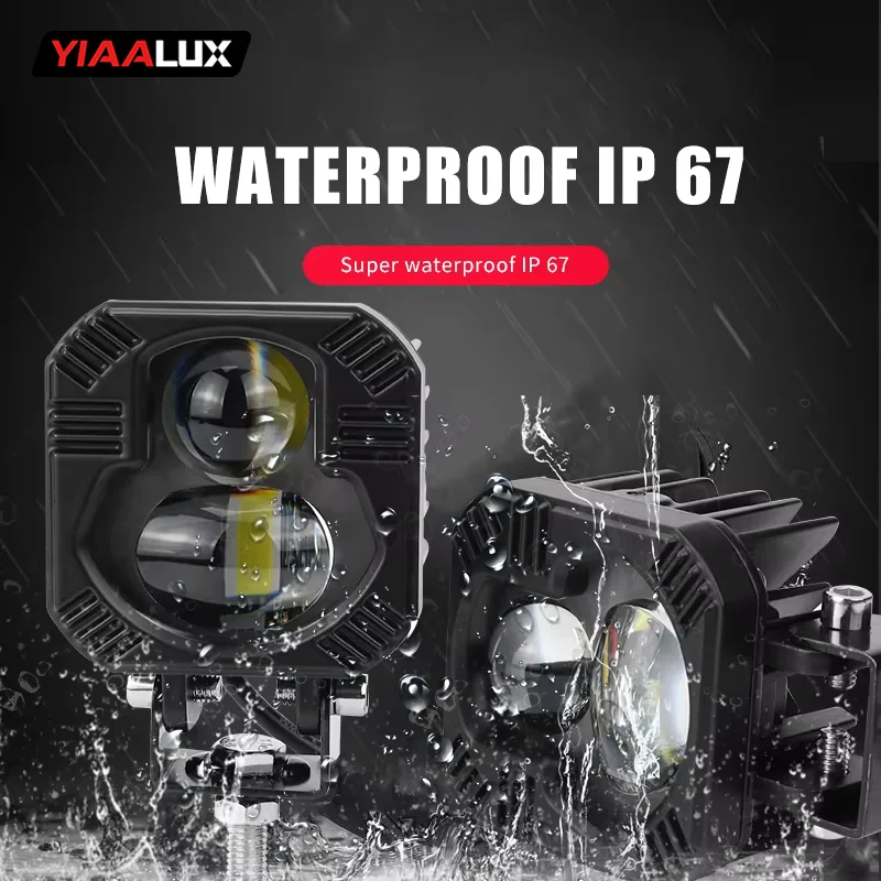 High Low Spot Beam Auxiliary Lamp Mini Spotlight Fog Work Lights Offroad Motorcycle Car Led Driving Light manufacture