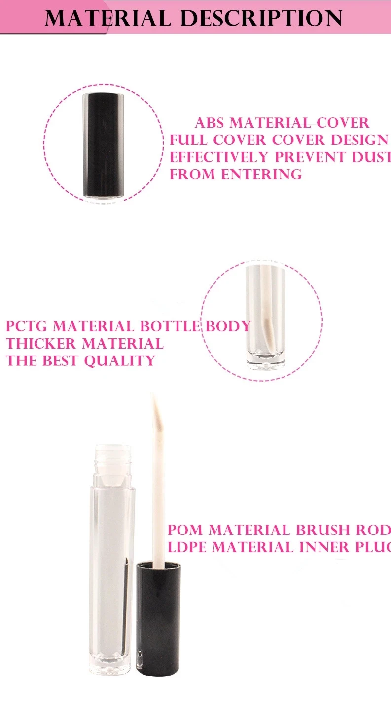 Lip Gloss Empty Tubes 7ml/fancy Lip Gloss Tubes Empty Container/black