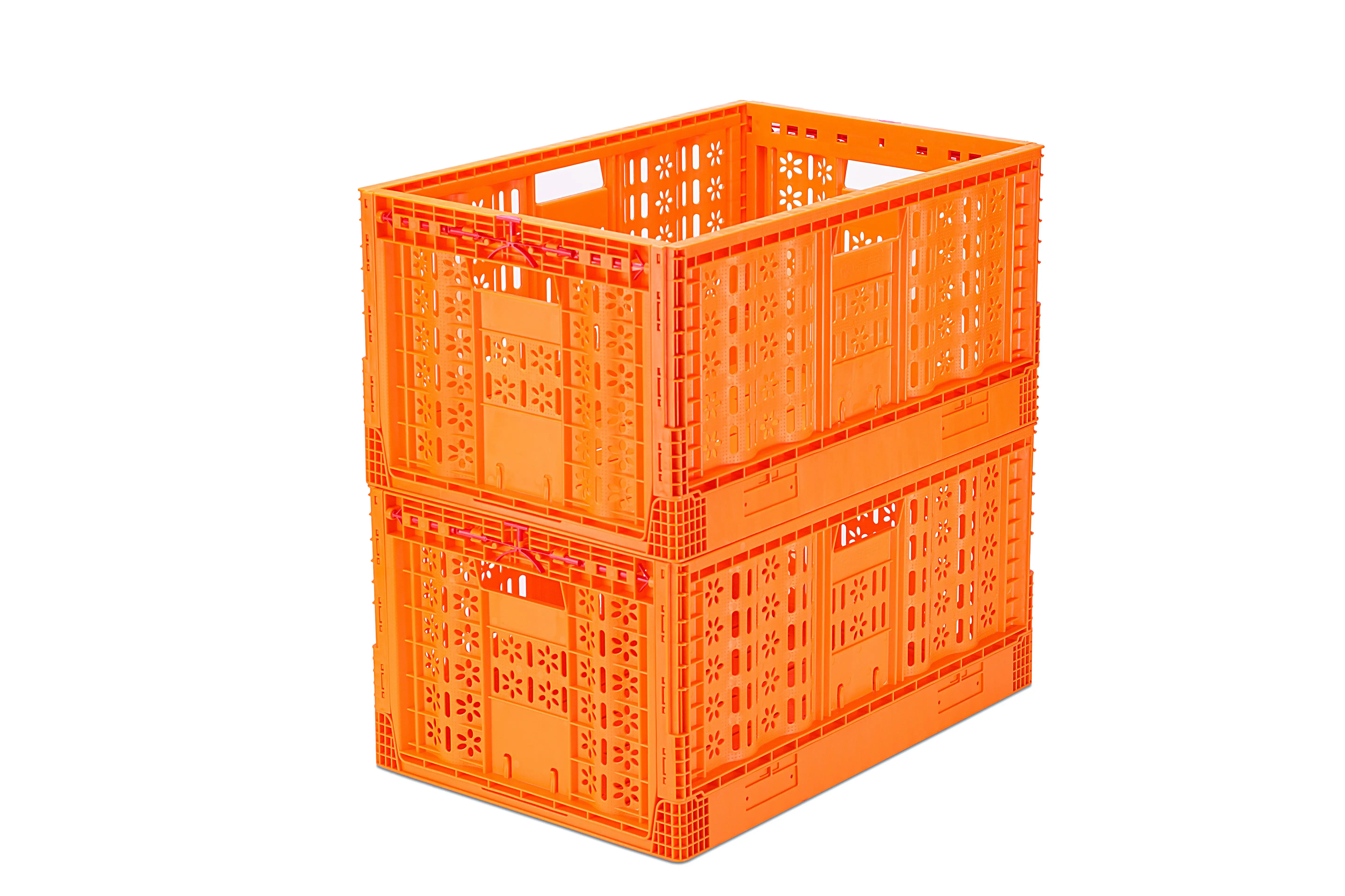 Collapsible Vegetable Plastic Basket Stackable Foldable Box Plastic