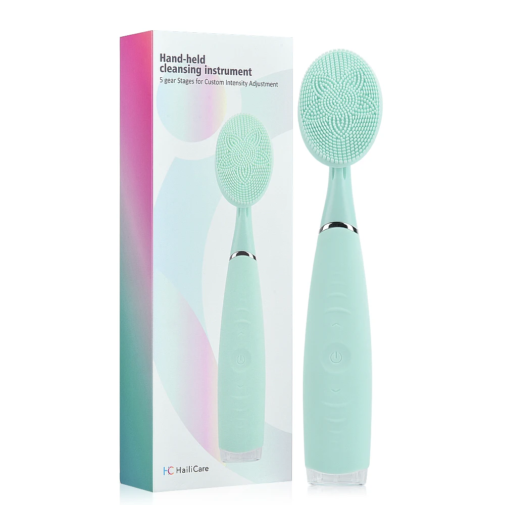 Dropshipping Ultrasonic Wireless Facial Spa Waterproof Facial Cleansing Spin Brush Set With Ce Rohs   .jpg