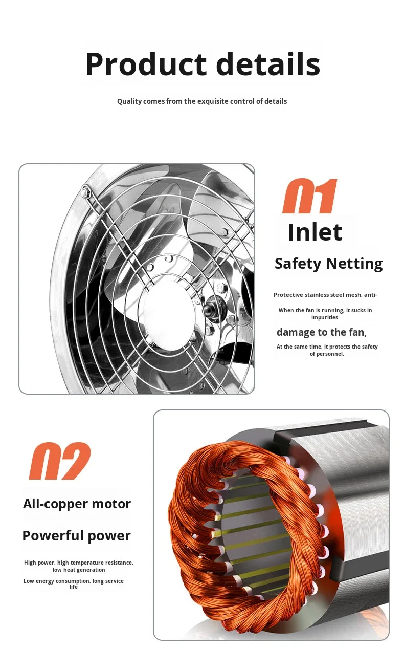 Axial Flow Fan, SUS304, Stainless, Steel, Waterproof - detail 22