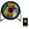Bluetooth APP Programable Electronic Fan Image Phone Gallery Photo Text Time Temperature 6 inch Bluetooth LED display fan