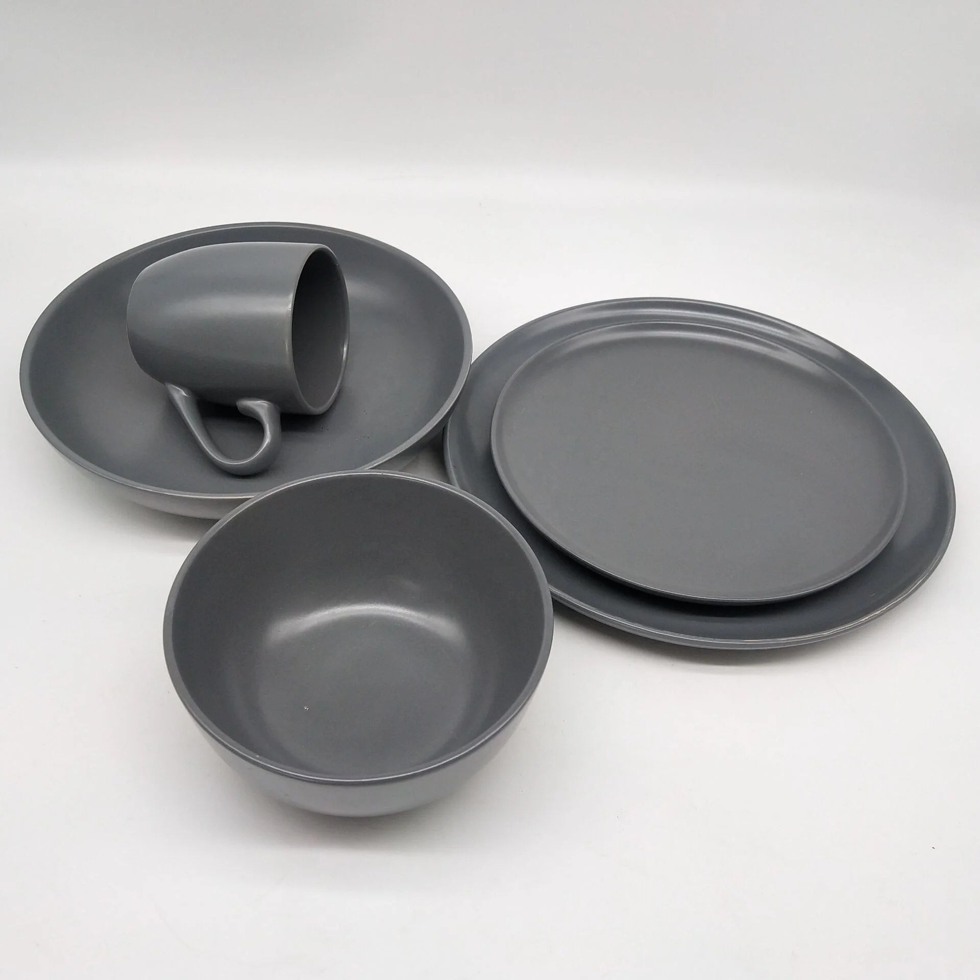 Hot Sale Wholesale Household Cheap Grey Dinnerware Ceramic Dinnerware