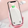 Newest portable mirror surface wireless quick charger vertical charging and horizontal charging