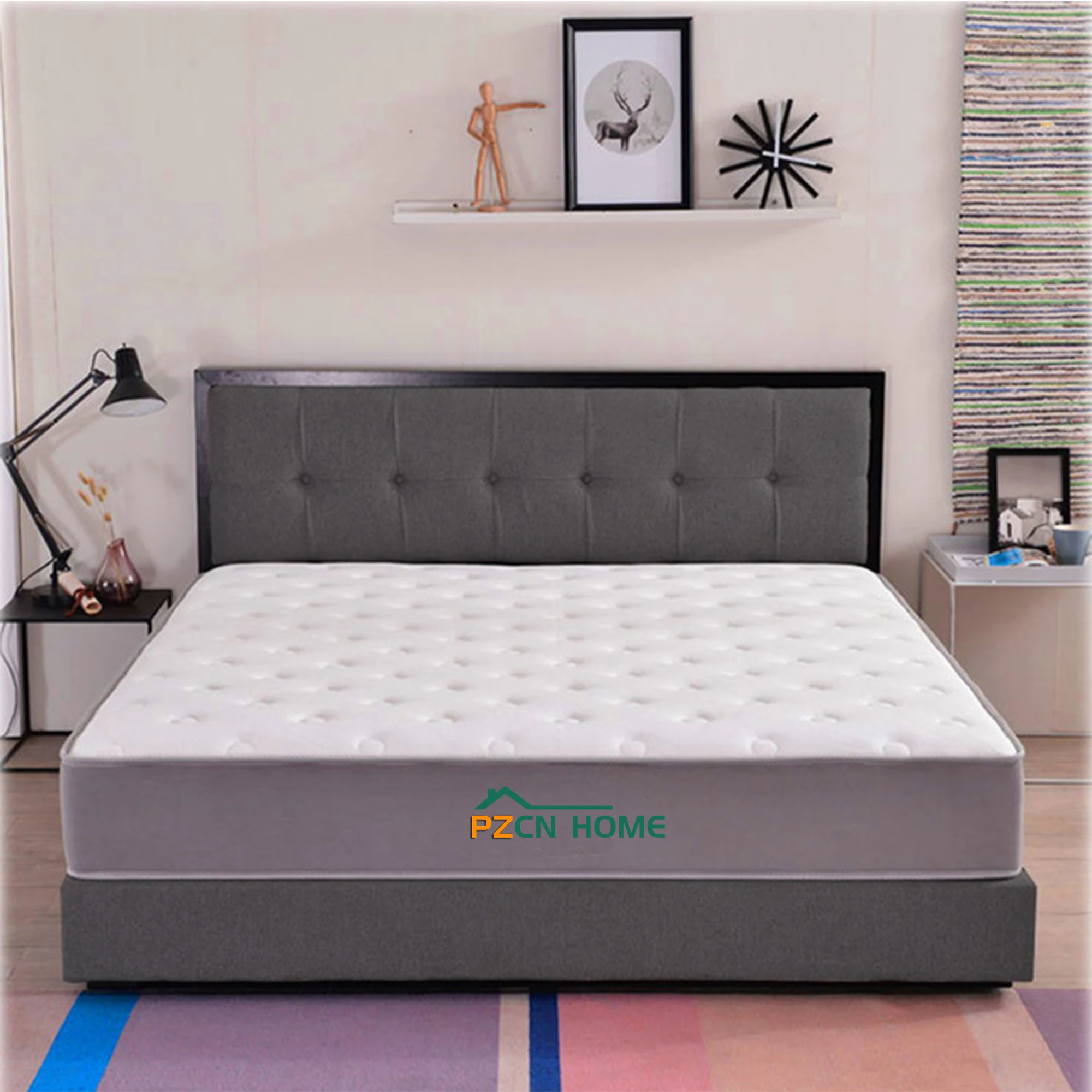 Three-dimensional edge protection five-line design organic memory foam mattress