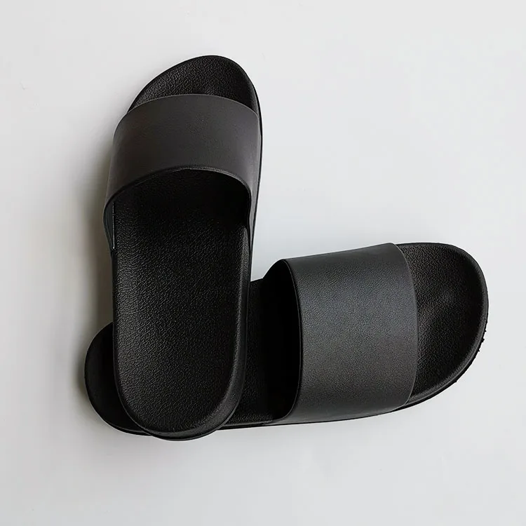 Oem Custom Black Slides Footwear Sandal Pvc,Custom Logo Slippers Men ...