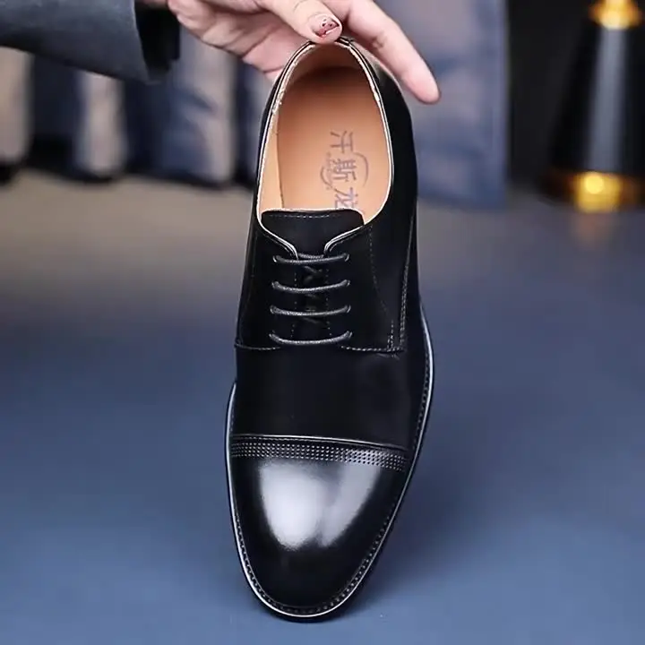 black tie optional wedding dress code Black Patent Leather Lace-Up Cap Toe Tuxedo Shoes – SAYKI