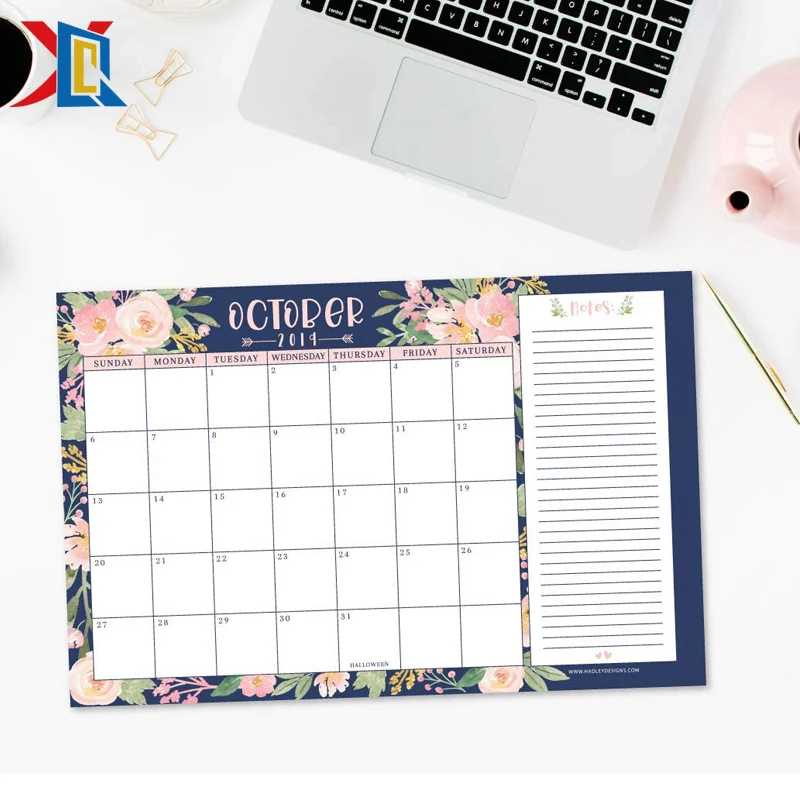 2023 Monthly Calendars Custom Floral Desk Or Wall Blotter Desktop ...