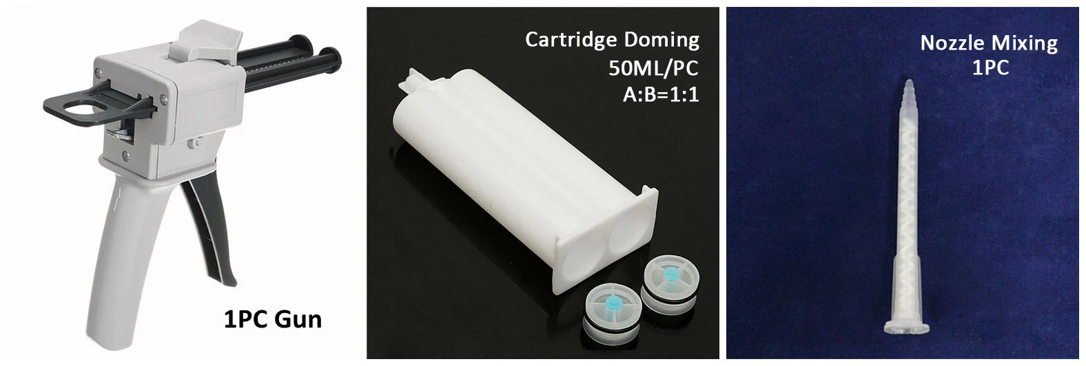 Doming Lab Polyurethane Resin Starter Kit – 50ml Cartridge & Gun For 3D Stickers & Jewellery