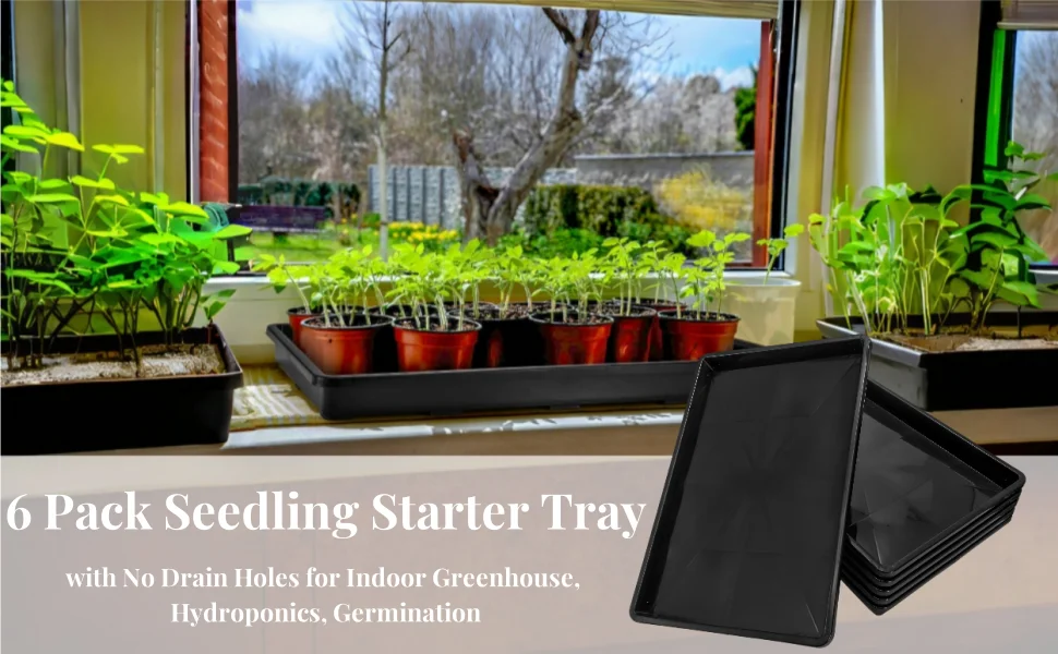 A-ONE Heavy Duty Eco-friendly Hydroponic Seed Tray Microgreens Rice Garden PP Plastic 1-3L Capacity Rectangular Nursery Trays details