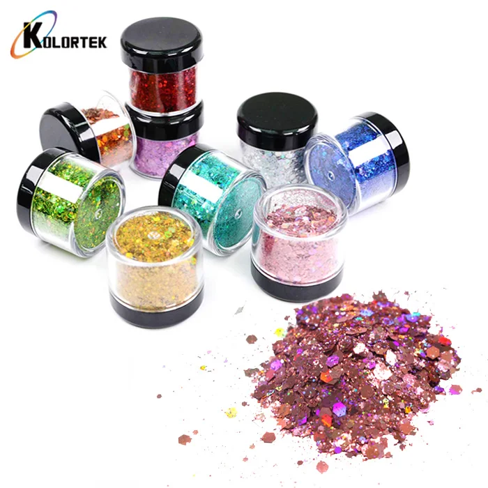 Wholesale Shapes Glitters Thicker Flakes Bulk Cosmetic Mixed
