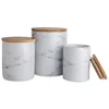 Custom Food Storage with Airtight Seal Ceramic Jar with Bamboo Lid