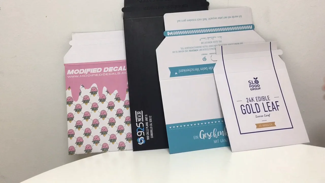 Custom Design Hard Kraft Paper Rigid Cardboard A3 A4 Gift Mailer