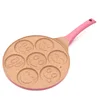 Nonstick Coating Die Cast Aluminum Pan Smiley Face 7 Emoji Pancake Pan Fun Mini Pancake and Flapjack Maker